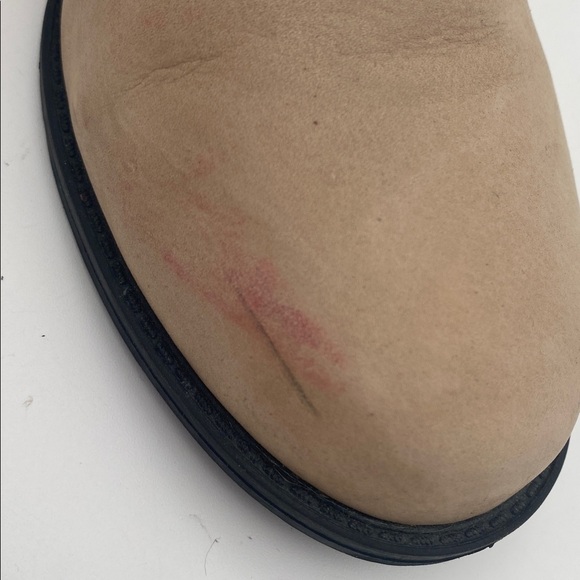 Kenneth Cole Beige Ankle Booties Wedge women 8.5M casual fall suede retro Y2K - Picture 4 of 13